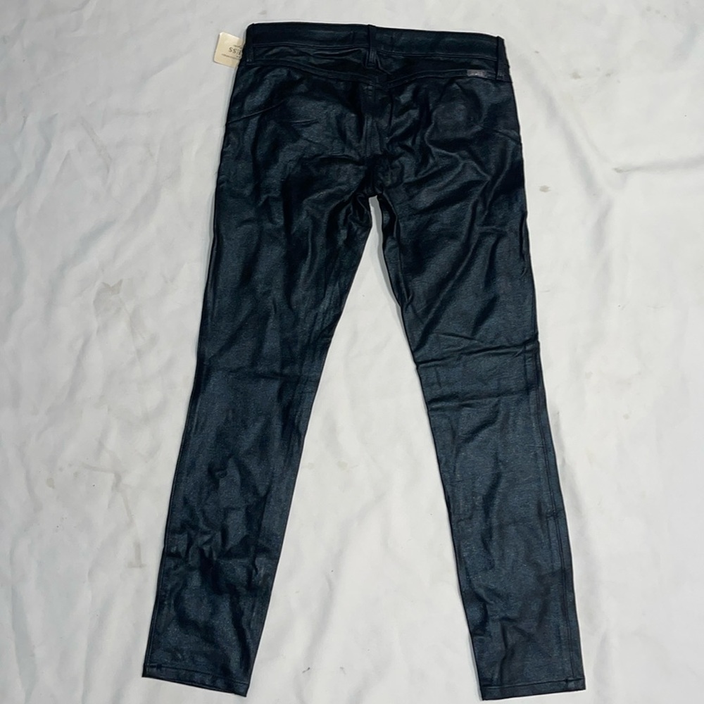 New Guess Jeans Legging Stretch Black Foil 6 28 - Picture 5 of 11